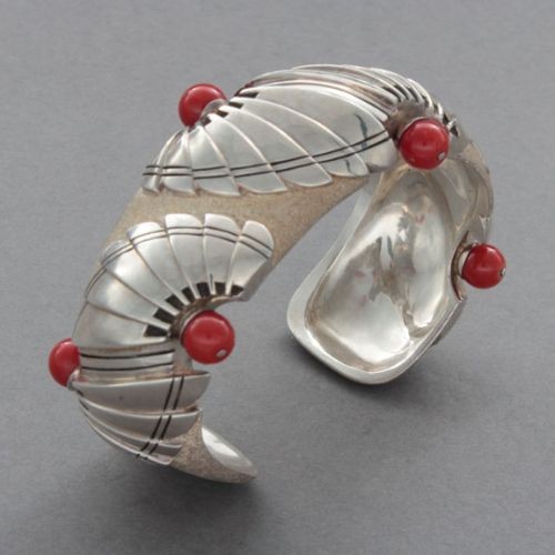 Harvey Begay Bracelet of Coral Beads