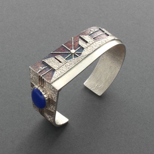 Ric Charlie Silver Mesa Bracelet with Lapis