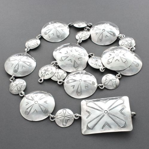 Old Silver Navajo Link Belt