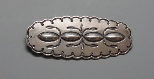 McKee Platero Silver Pin With Repousse