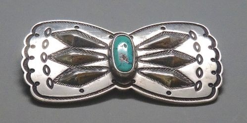 McKee Platero Silver Pin with Turquoise
