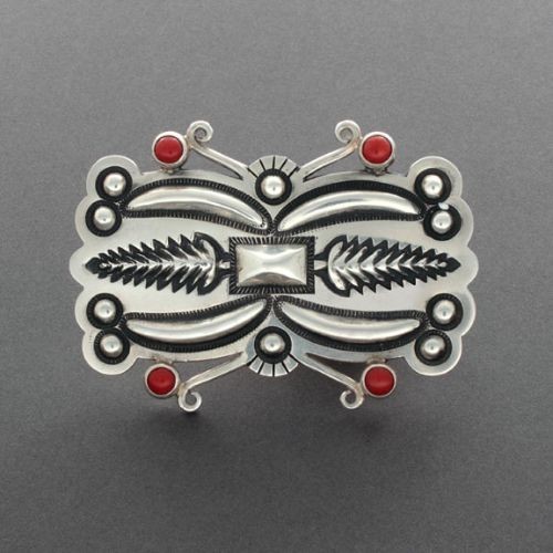 McKee Platero Pin or Pendant of Silver and Coral