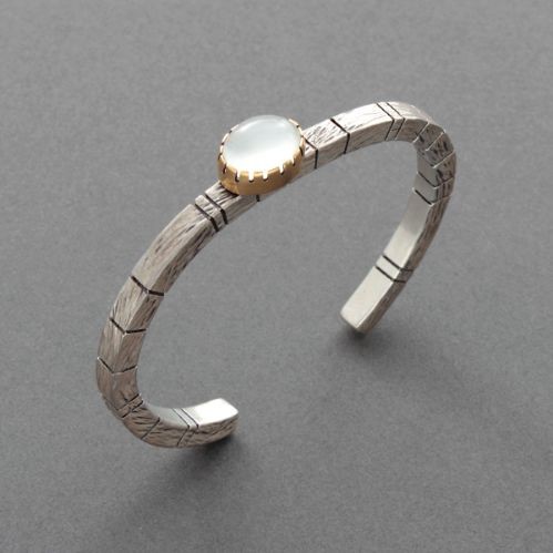 Gail Bird and Yazzie Johnson Bracelet with Moonstone