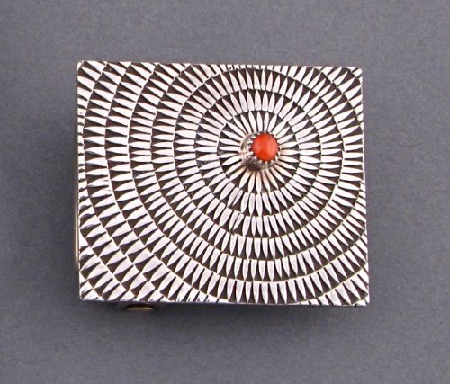 Norbert Peshlakai Small Silver Buckle