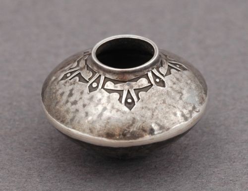 Norbert Peshlakai Tiny Silver Jar