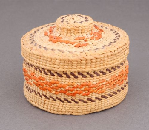 Miniature Lidded Basket From Northwest Coast