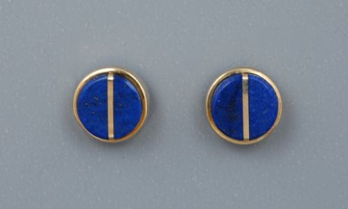 Charles Loloma Earrings of Lapis 