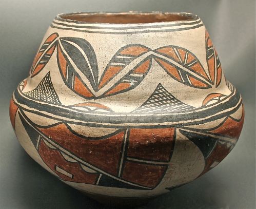 Large Historic Polychrome San Ildefonso Jar