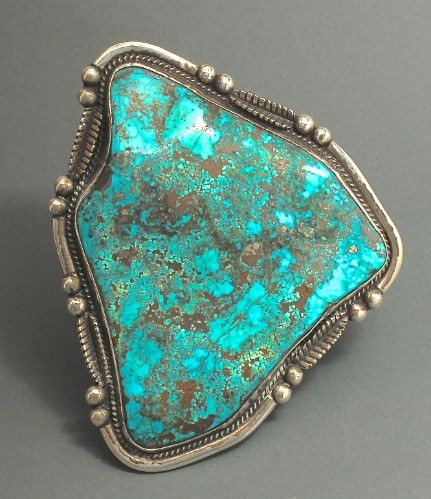 Massive Natural Morenci Turquoise Bracelet