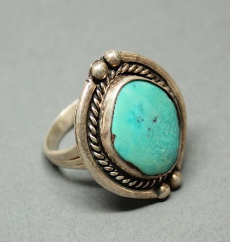 Navajo Ring with Natural Turquoise