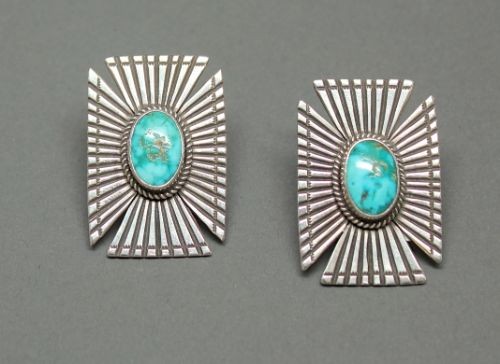 Perry Shorty Earrings With Turquoise Ovals