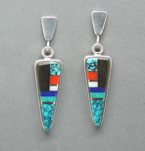 Sonwai Inlaid Dangle Earrings