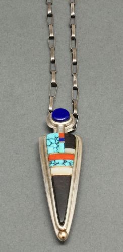 Sonwai Pin Pendant of Inlay Figure