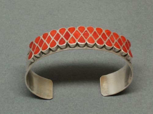 Rick Simplicio Coral Inlay Bracelet
