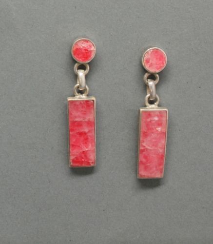 Vintage Silver Dangles of Rose Quartz
