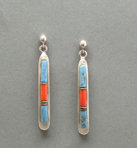 Navajo Inlay Dangle Earrings