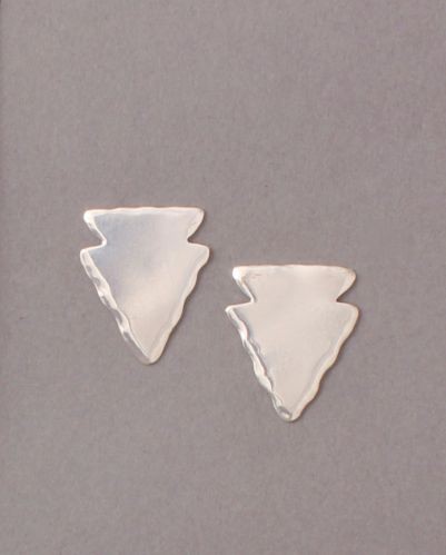 Mike Bird Romero Silver Arrowhead Earrings