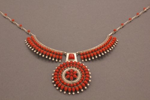 Glenda Eriacho Petit Point Coral Necklace