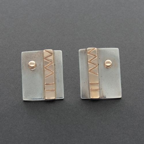 Sonwai Earrings of Silver and Gold