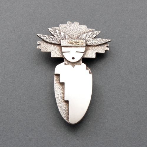 Silver Pin of Hopi Maiden