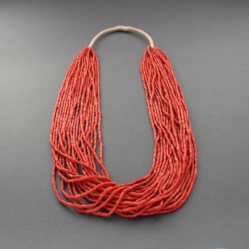 Old Red Coral Necklace of 20 Strands