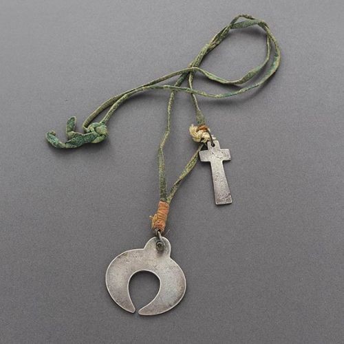 Isleta Pueblo Cross Necklace Circa 1900