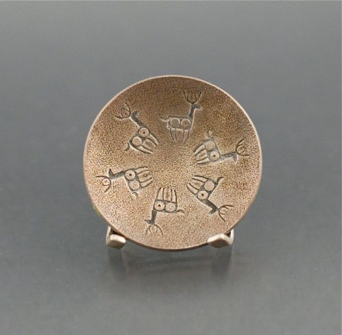 Norbert Peshlakai Miniature Silver Plate