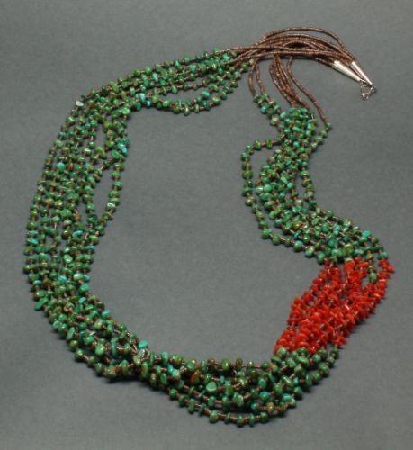 Mary Coriz Necklace of Turquoise and Coral
