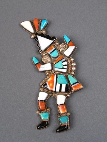 Old Zuni Rainbowman Pin