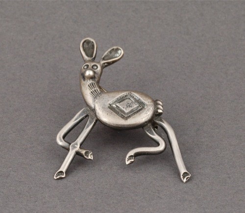 Old Silver Deer Pin