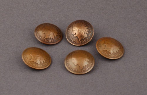 Old Copper Indian Head Buttons