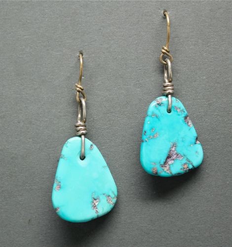 Morenci Turquoise Tab Earrings