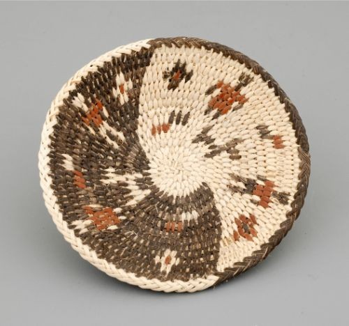 Miniature Pima Basket with Human Figures