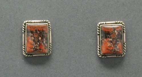 Agate Earrings Set in Silver