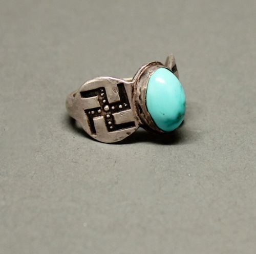 Old Navajo Ring with Whirling Logs