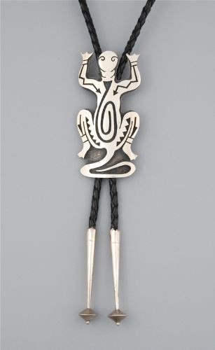 Hopi Overlay Bolo of Lizard