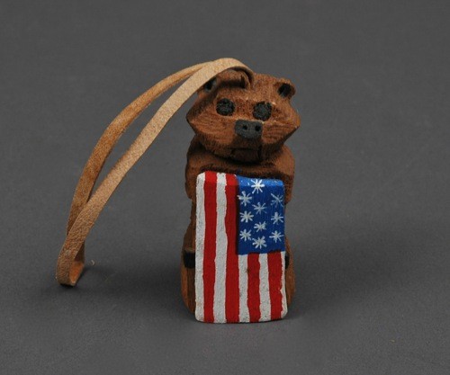 Navajo Christmas Ornament of Bear With Free Shipping