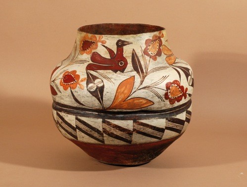 Acoma Polychrome Olla ca 1890-1900