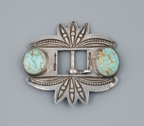 Historic Buckle With Domed Turquoise