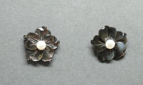 Charlyn Reano Carved Flower Post Earrings
