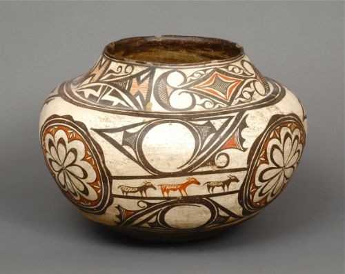 1880 Zuni Jar with Deer