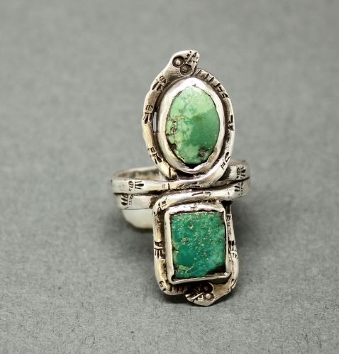 Early Pueblo Ring with Snakes