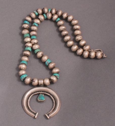 1910 Ingot Silver  Pueblo Necklace