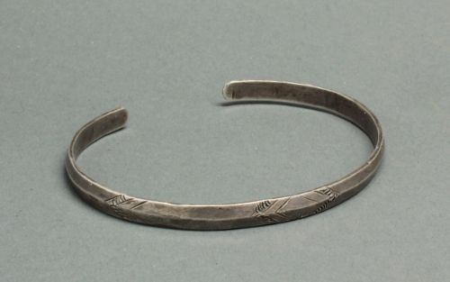 Old Ingot Silver Bangle