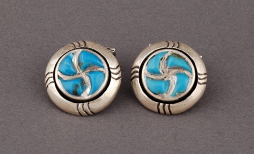 Cut Turquoise Cufflinks