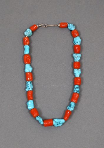 Pueblo Necklace of Coral & Turquoise