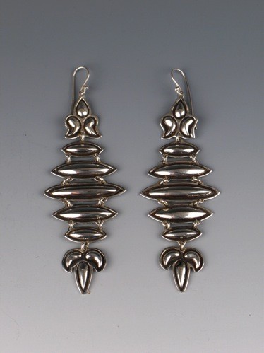 Cody Sanderson Silver Repousse Dangle Earrings