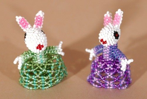 Farlan Quetawki Mini Beaded Bunny Pair