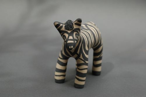 Chrislyn Fragua Pottery Zebra Figure