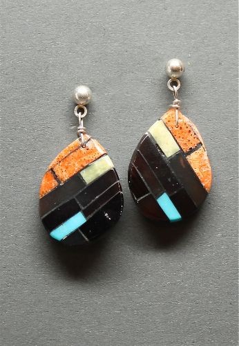 Charlotte and Percy Reano Inlaid Earrings
